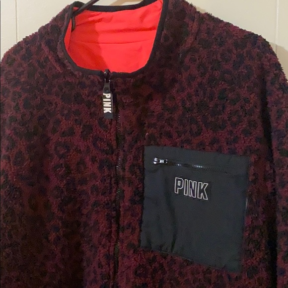PINK fleece zip up jacket - Picture 2 of 3